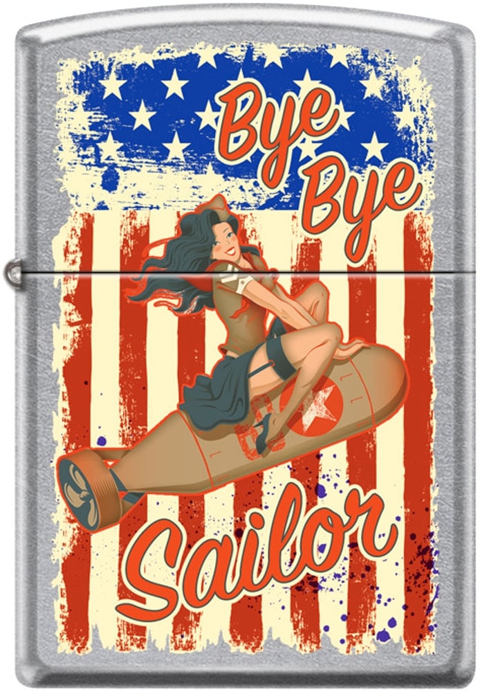 ZIP-207CI411380 2024 Zippo Bye Bye Sailor Street Chrome Lighter