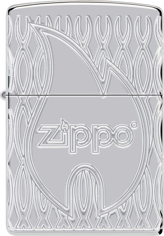 ZIP-48838 2024 Zippo Flame Design High Polish Chrome Lighter