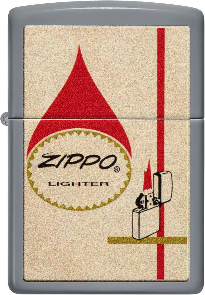 ZIP-48496 2022N Zippo Price Fighter Flat Gray Design Lighter