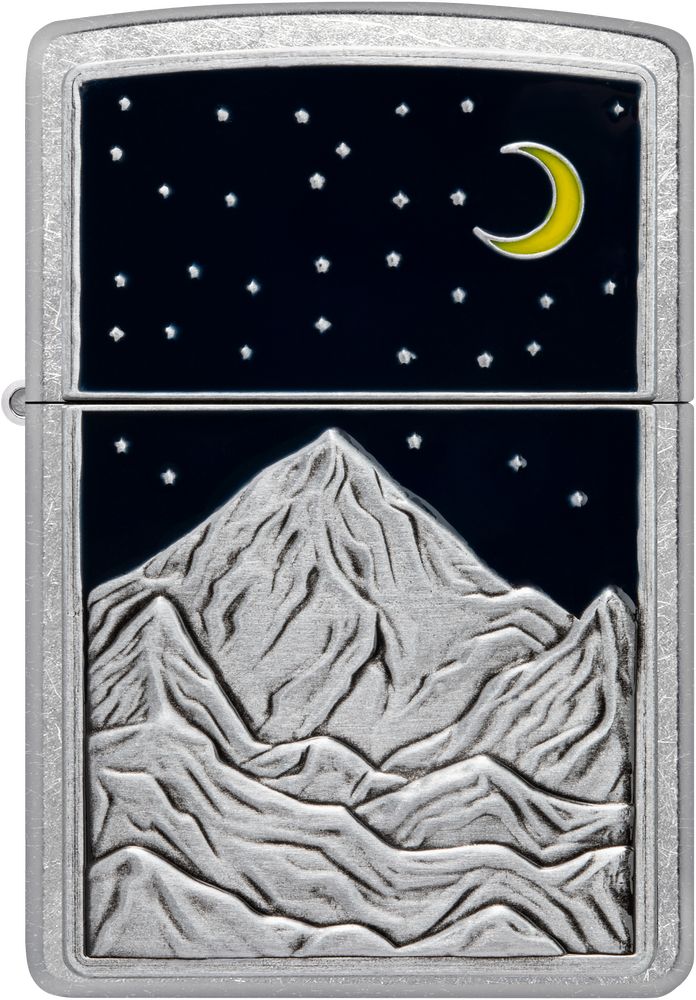 ZIP-48632 2024 Zippo Mountains Emblem Street Chrome Lighter