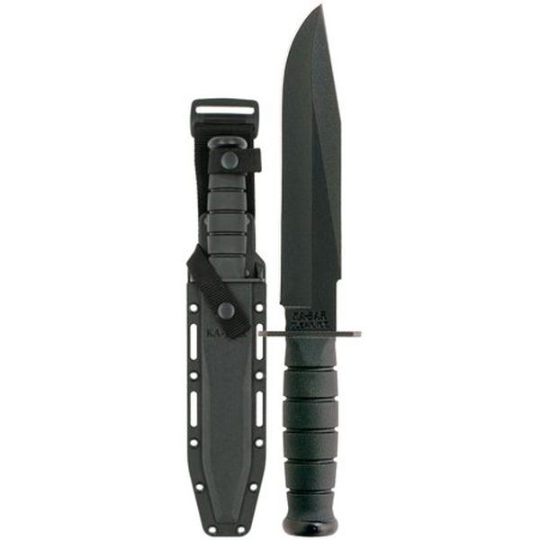 KAB-1269 2025 Ka-Bar Fighter-Black Black Hard Plastic Sheath Blade Knife