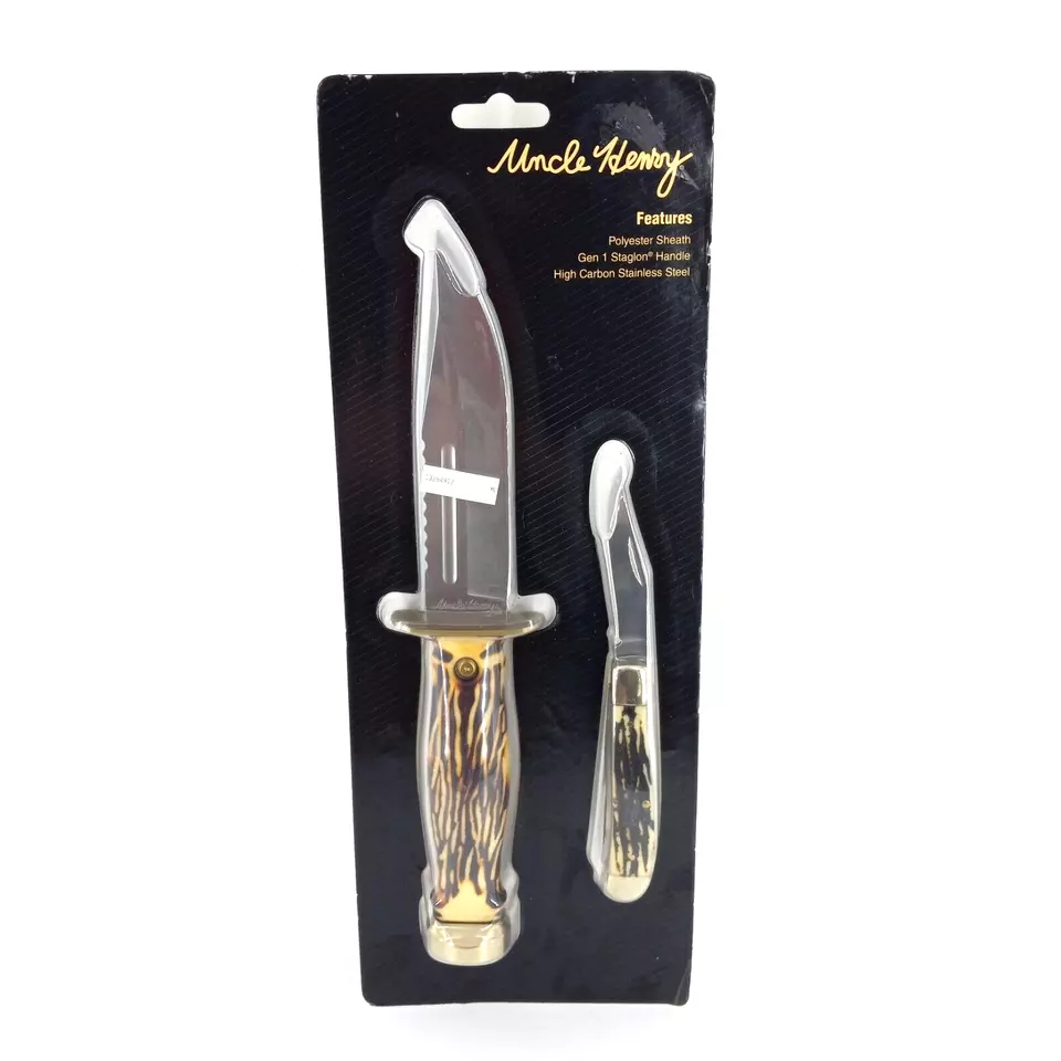 SCH-1157957 2022 Schrade Uncle Henry Dagger & Folder Combo Knife - 2 Piece