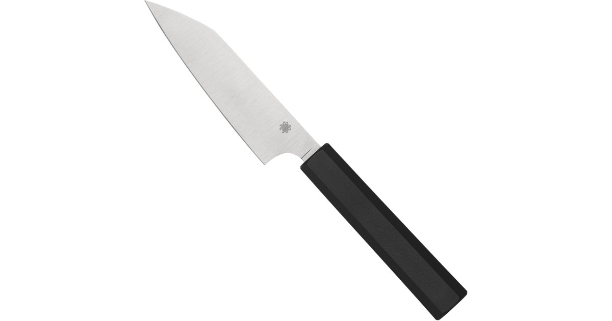 SPY-K15PBK 2025 Spyderco Reveal 9 Murray Carter Minarai Petty Knife with Plain Edge
