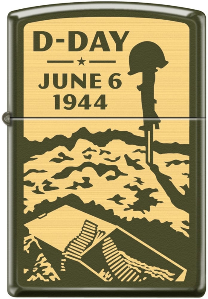 ZIP-221MP400582 2024 Zippo D-Day June 6th 1944 Lighter, Green Matte