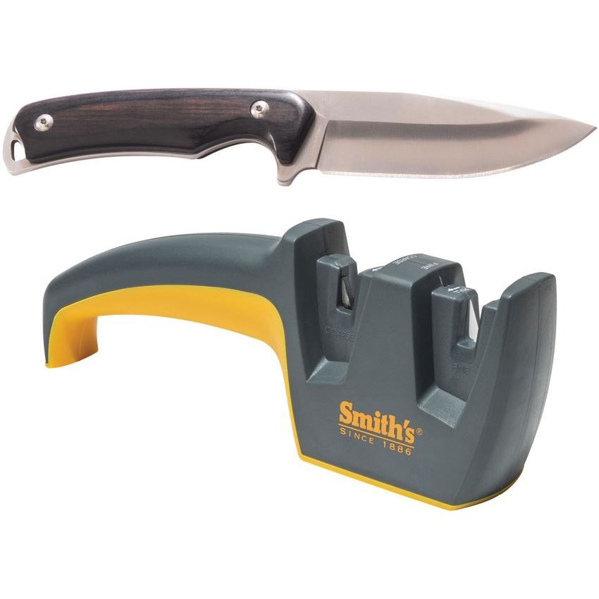 Picture of Pro-Cut SMI-51238 2024T Smiths Edgesport Fixed Blade Knife & Sharpener Combo with Edge Pro