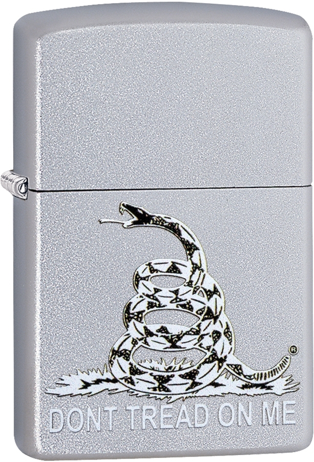 ZIP-205CI408589 2024 Zippo Dont Tread on Me Satin Chrome Old 29841 Lighter