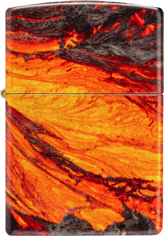 ZIP-48622 2024 Zippo Lava Flow Design Tumbled Brass Lighter