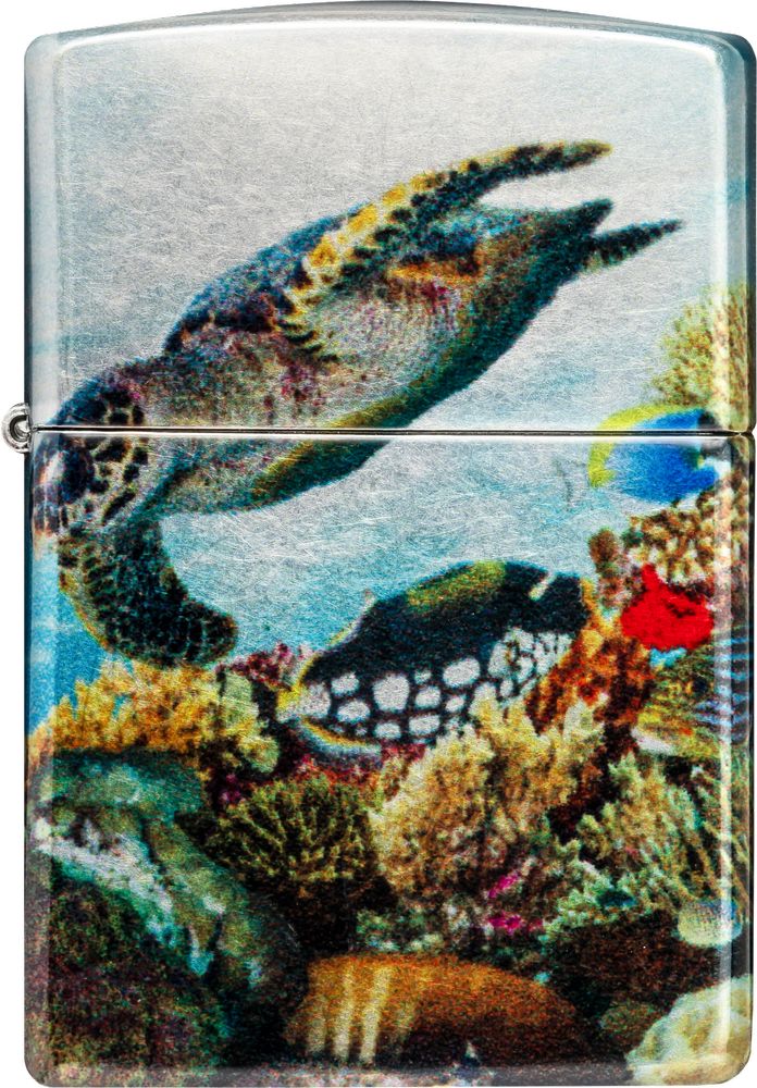 ZIP-48780 2024 Zippo Deep Sea Design Tumbled Chrome Lighter