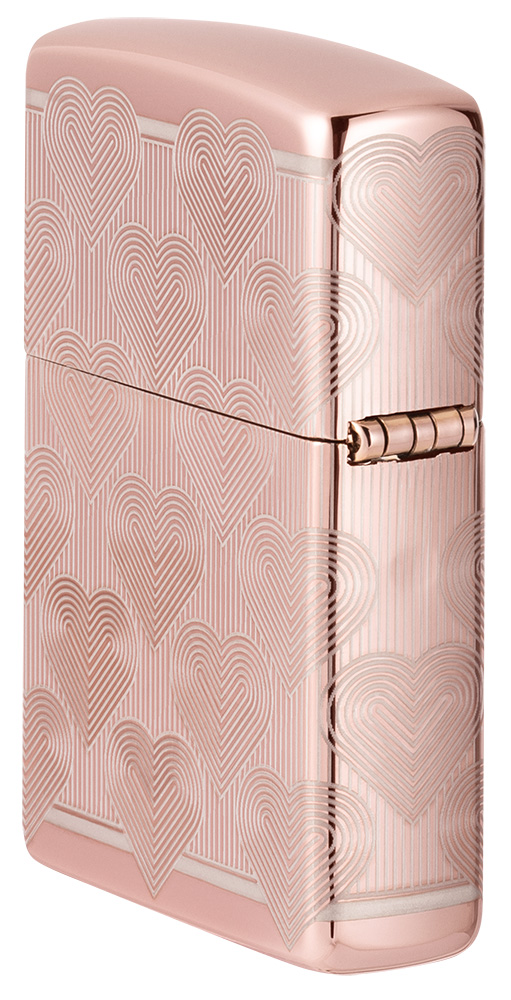 2024 Zippo Heart Lighter - High Polished Rose Gold - Unique Design - Durable