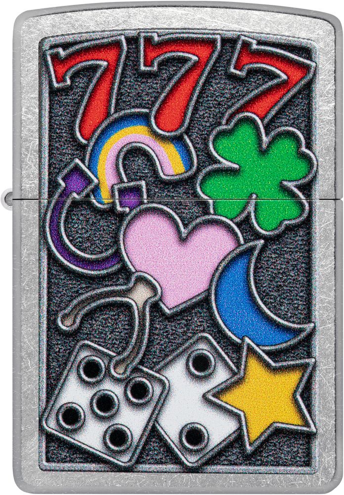 ZIP-48682 2024 Zippo All Luck Design Street Chrome Lighter