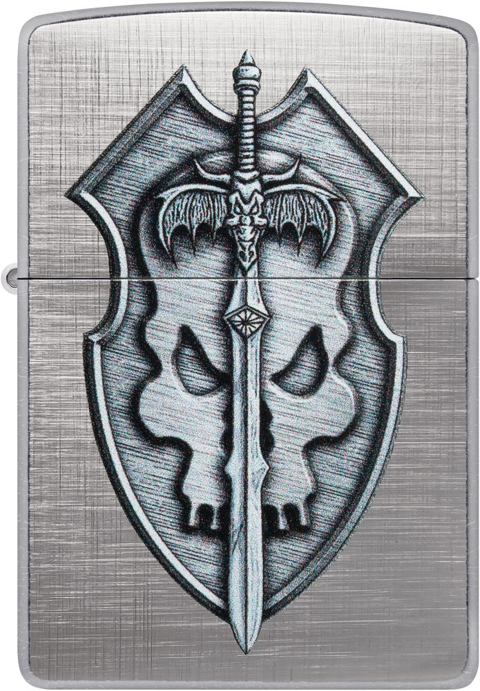 ZIP-48372 2023 Zippo Linen Weave Medieval Mythological Design Lighter