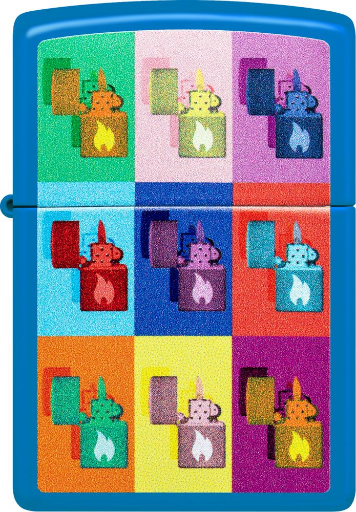 ZIP-48722 2024 Zippo Pop Art Design Lighter, Sky Blue Matte