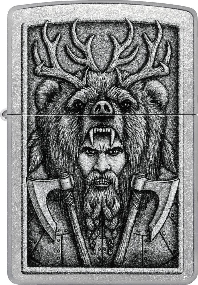 ZIP-48731 2024 Zippo Barbarian Design Street Chrome Lighter