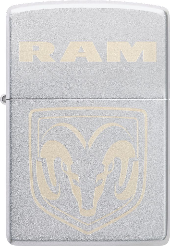 ZIP-48763 2024 Zippo Ram Logo Two Tone Satin Chrome Lighter