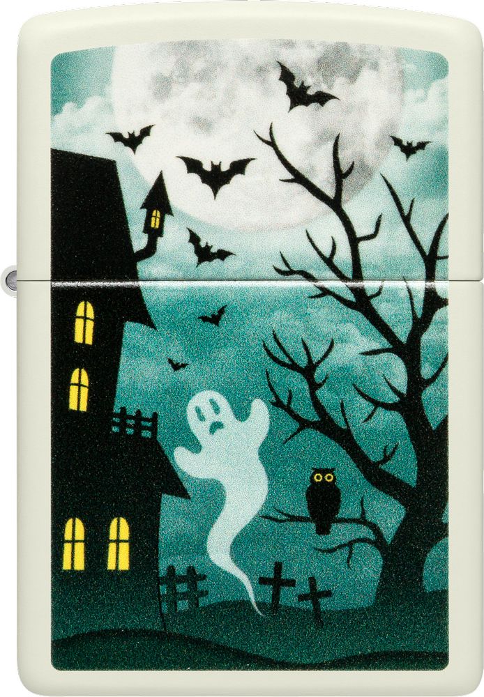 ZIP-48727 2024 Zippo 49193 Spooky Design Glow-in-the-Dark Lighter