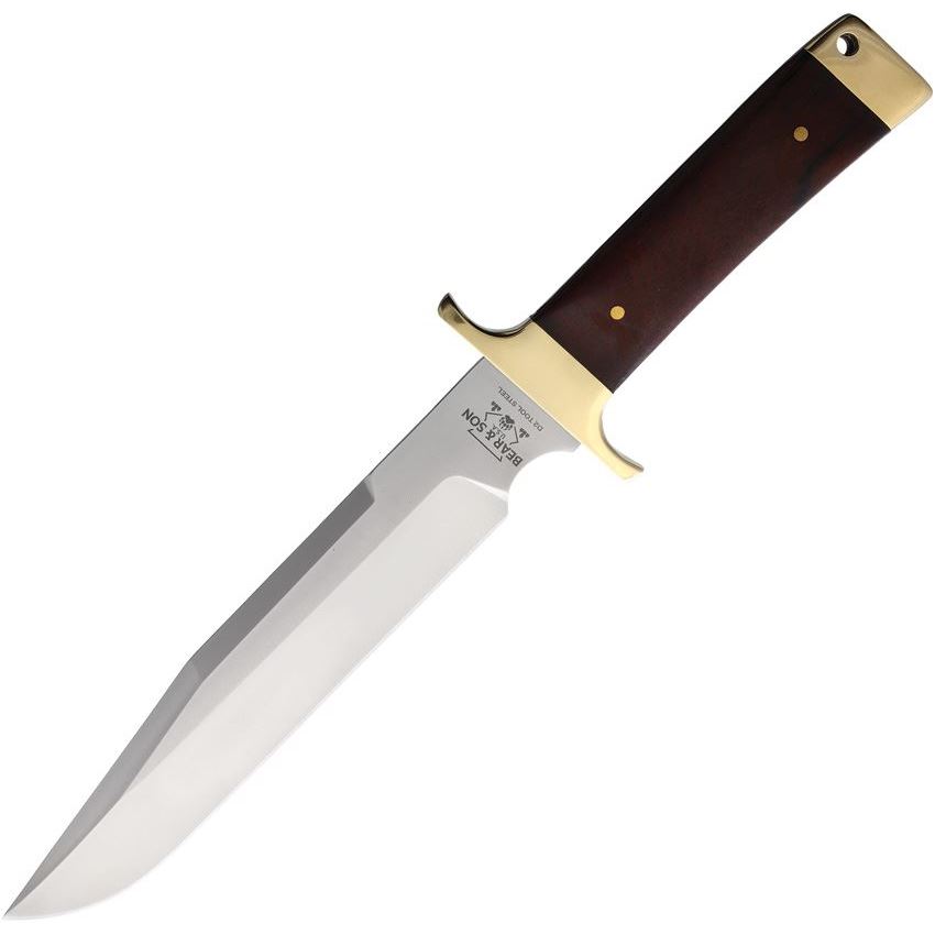 BEA-CB03 2023 Bear 15 in. Freedom Fighting Bowie Fixed Blade Knife with Leather Sheath