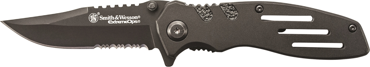 SAW-SWA24S 2019 Smith & Wesson Extreme Ops Liner Lock Folding Knife, Black -  BTI TOOLS