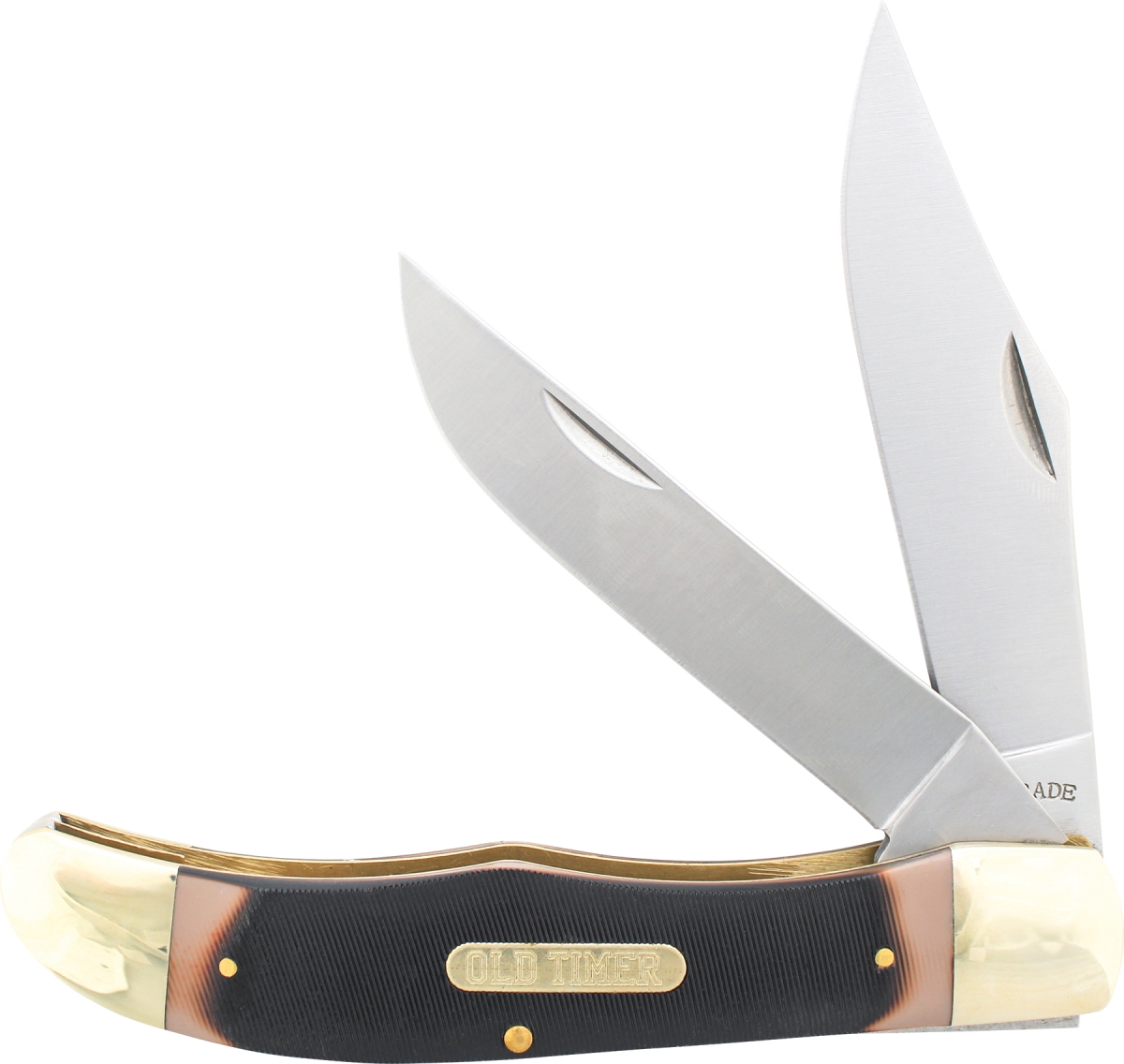 Picture of BTI Tools SCH-25OT 2019 5.25 in. Schrade Old Timer Folding Hunter 2 Bladed Knife with Leather Sheath