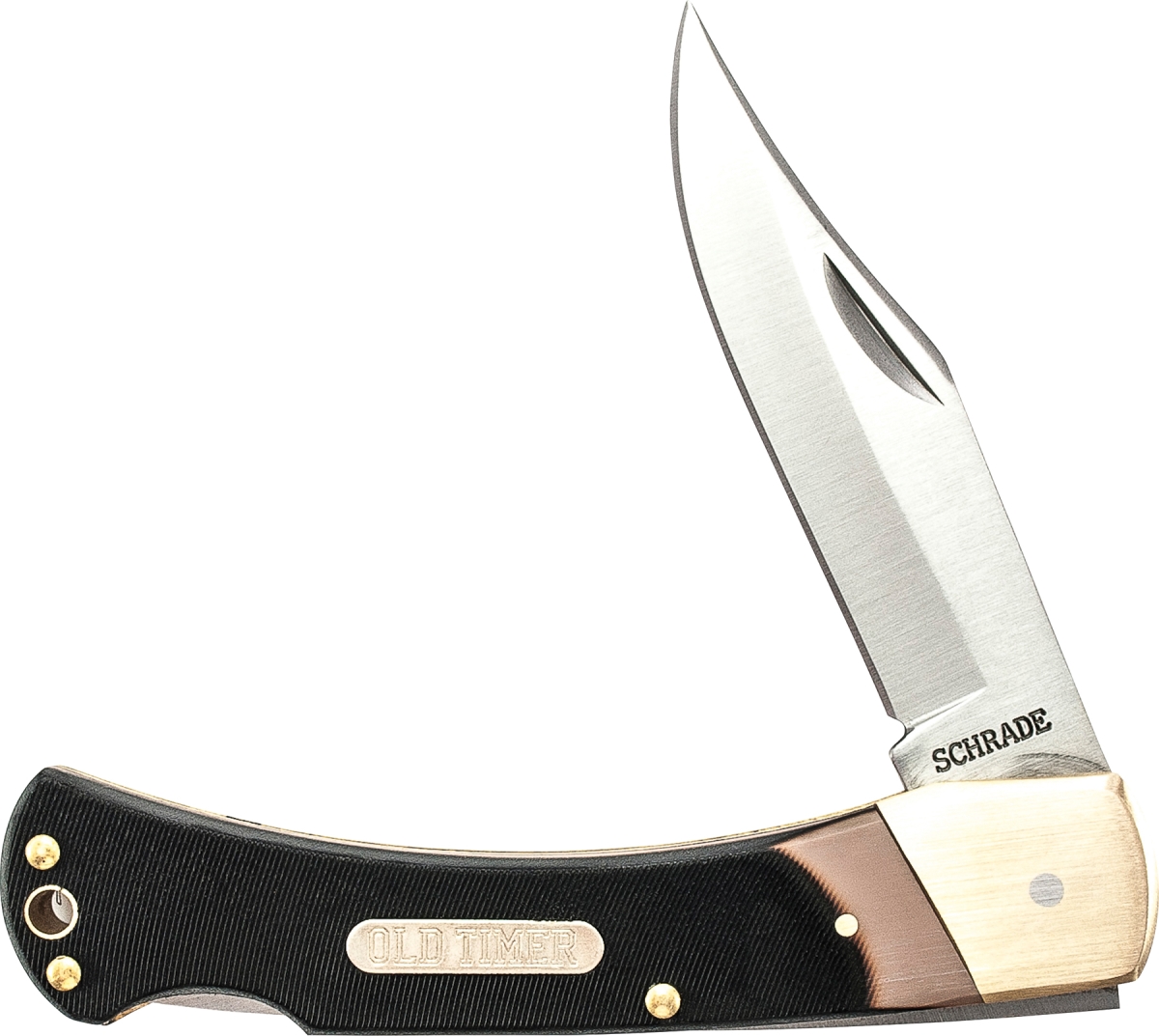 Picture of BTI Tools SCH-6OT 2019 5 in. Schrade Old Timer Golden Bear Closed Lockback Blade with Polyester Sheath