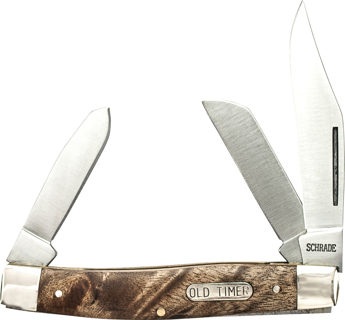 Picture of BTI Tools SCH-8OTW 2019 4 in. Schrade Old Timer Closed Senior with Iron Wood Handle & 7CR17MoV Steel Blade