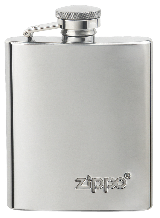 ZIP-122228 2019 High Polish Chrome Flask Lighter -  Zippo Manufacturing