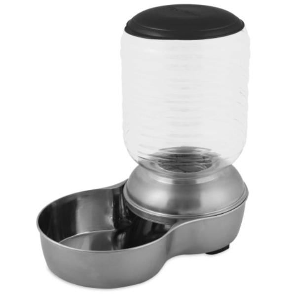 Picture of Petmate 44076 11.77 x 6.59 x 12.28 in. Replendish Stainless Gravity Feeder&#44; Silver - 5 lbs