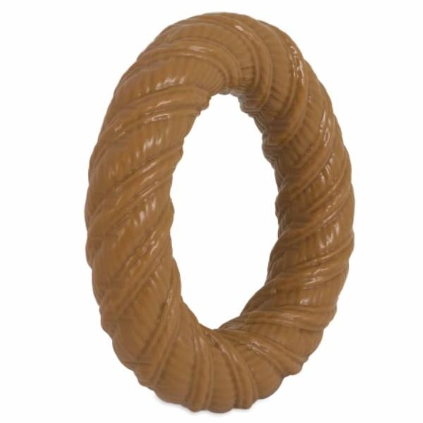 Picture of Petmate 36072 4.25 x 1 x 7.125 in. Barkbone Peanut Butter Infused Nylon Ring Chew&#44; Brown