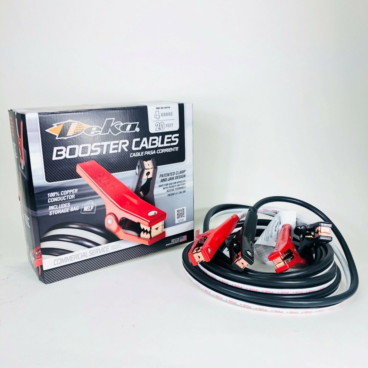 159 20 ft. 4 Gauge & 500A Booster Cable