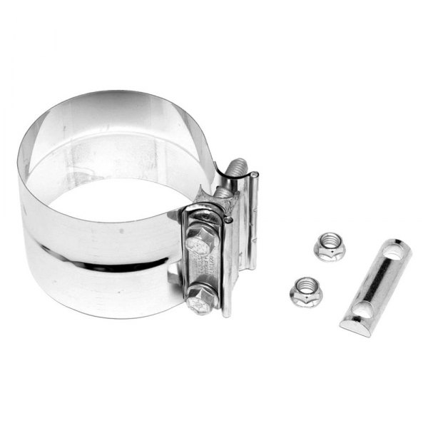 33224 4 in. Stainless Steel Butt Joint Exhaust Clamp, Natural