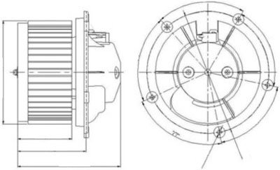 2311619 Blower Motor for 2004-2007 Chevrolet Malibu