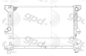 13045C Aluminum Core Plastic Tank Radiator for 2007-2009 Ford Expedition