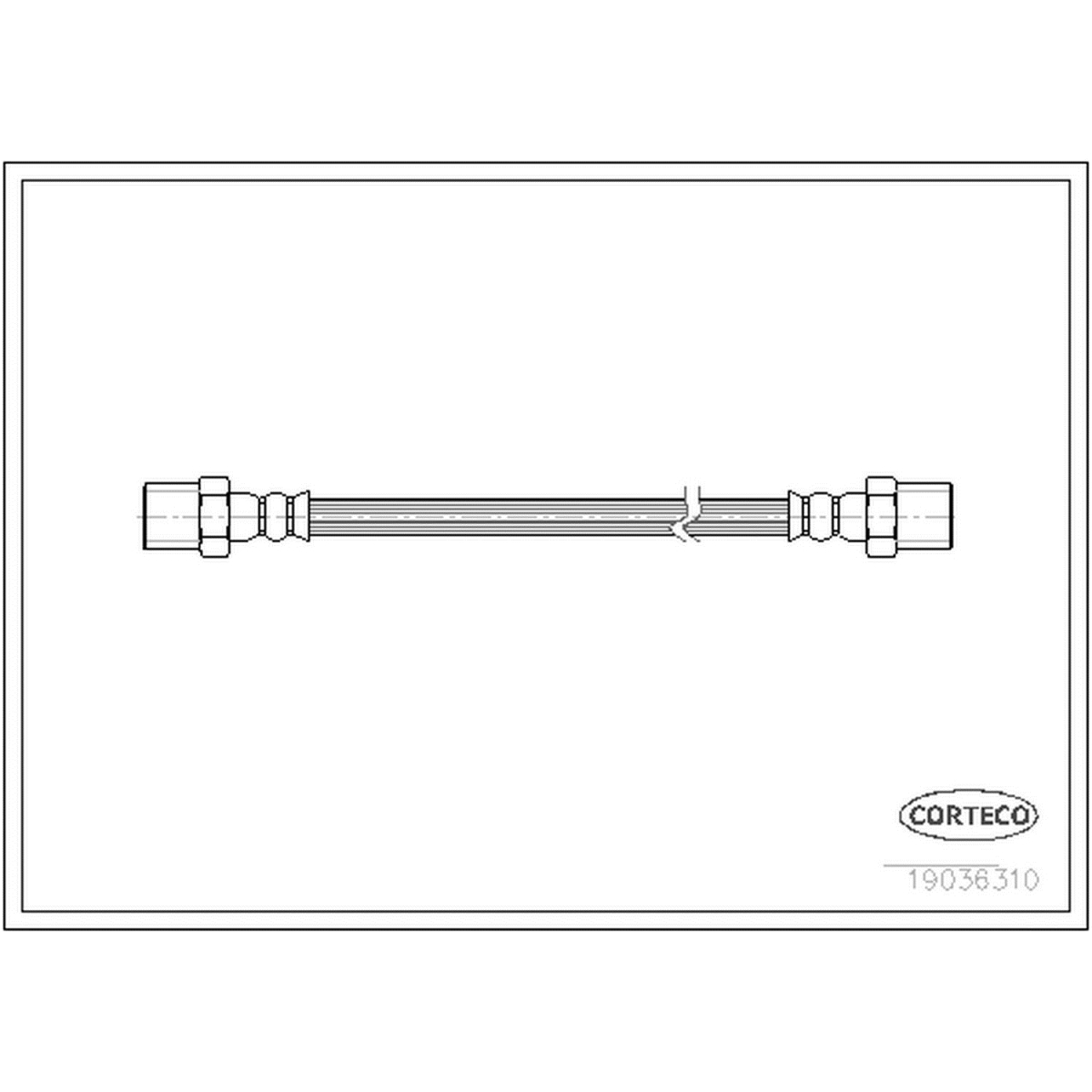 19036310 Brake Hose for 1995, 2001-2003 BMW 525i