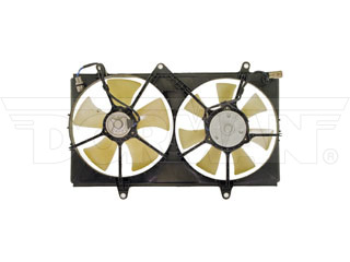 Dorman 620-511 Dual Fan Assembly Without Controller for 1998-2002 Chevrolet Prizm, 1998-2002 Toyota Corolla - Black