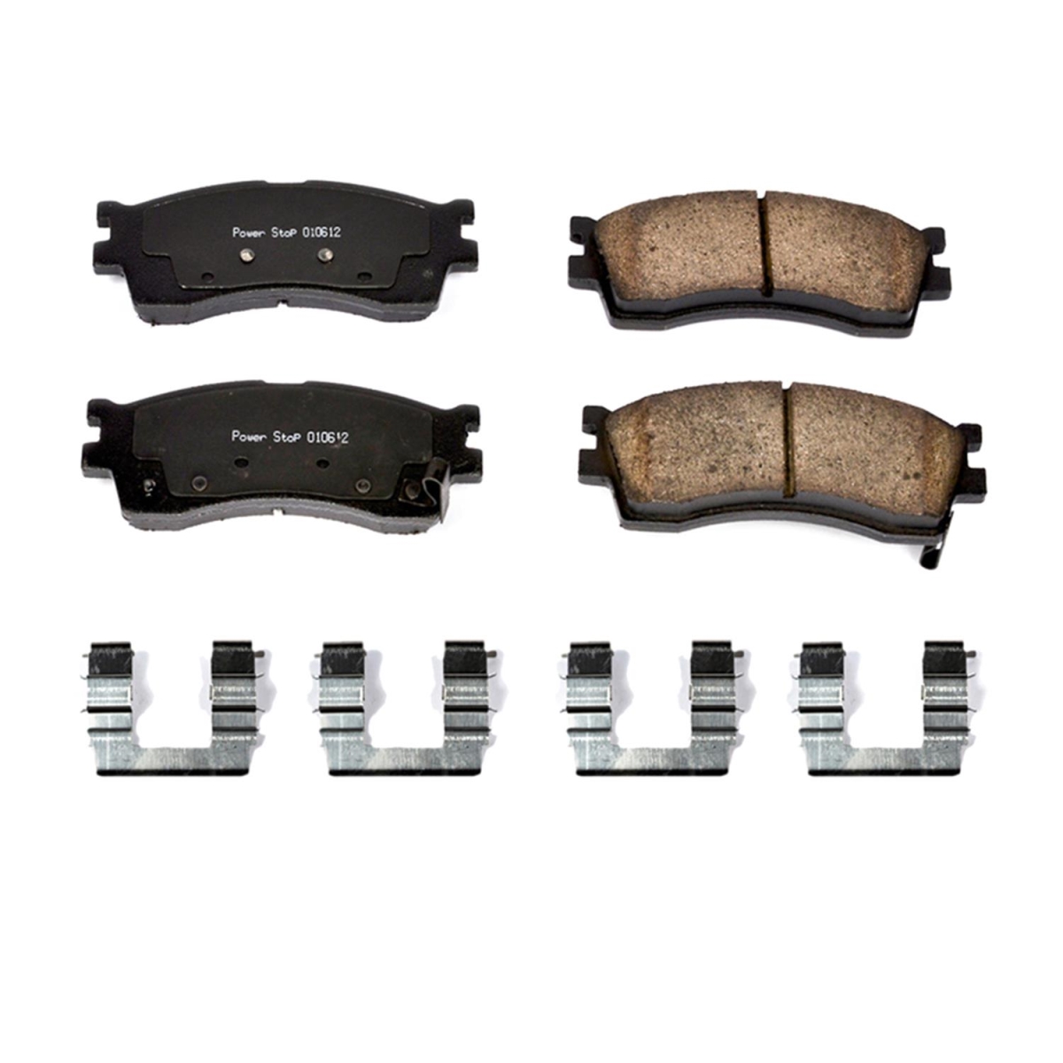 PowerStop 17-889 Front Z17 Evolution Plus Disc Brake Pad Set with Hardware Kit for 2000-2004 Kia Spectra