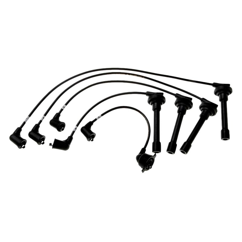 Spark Plug Wire Set - Black - Compatible with 1993-2001 Honda Prelude