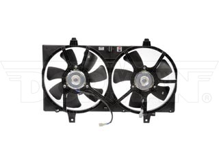 Dorman 620-424 Dual Fan Assembly Without Controller for 2002-2006 Nissan Sentra - Black