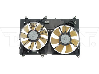 Dorman 620-550 Dual Fan Assembly Without Controller for 2001-2003 Lexus RX300, 2001-2007 Toyota Highlander - Black