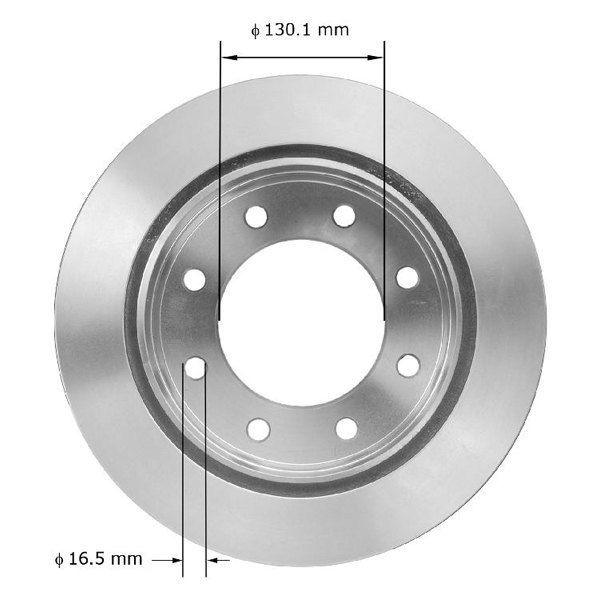 PRT6076 Rear Brake Rotor for 2011-2017 Chevrolet Silverado 3500 HD