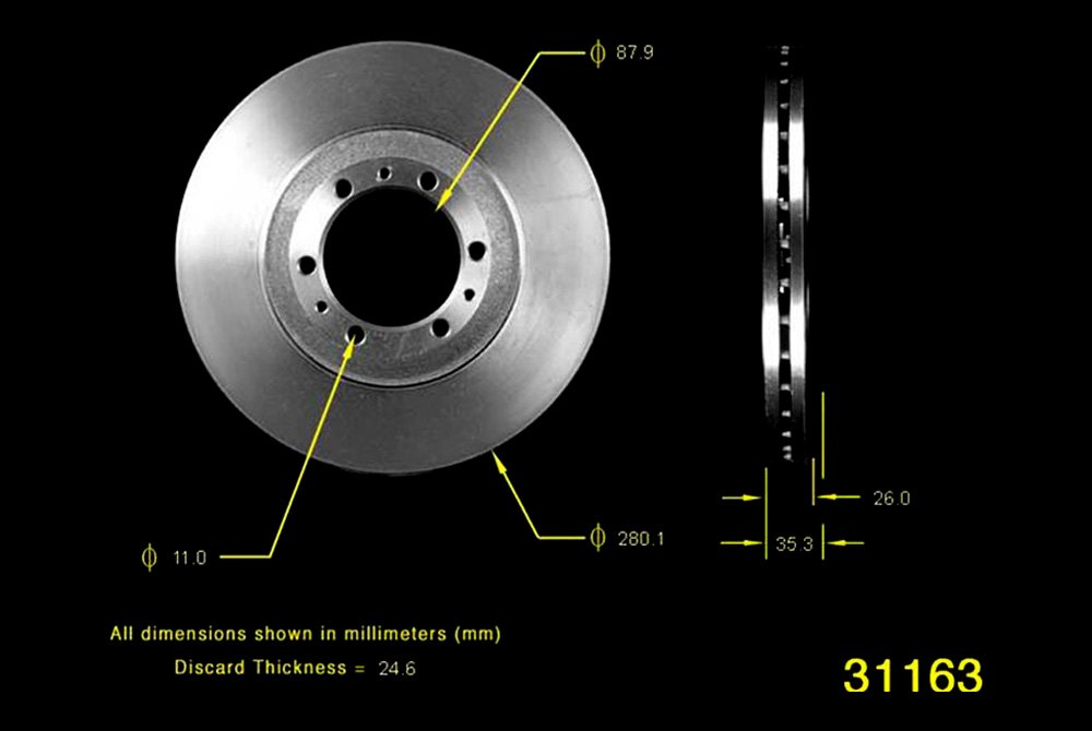 PRT1786 Front Brake Rotor for 1994-2001 Honda Passport