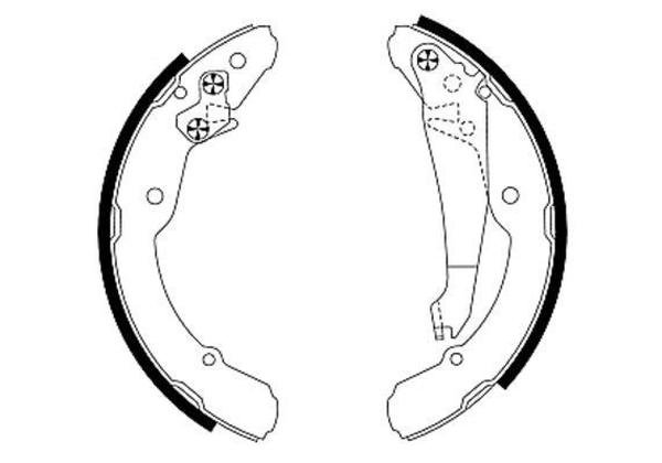 91052400 Rear Drum Brake Shoes for 2017 Volkswagen Jetta
