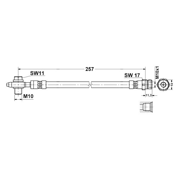 331167 Hydraulic Brake Hose for 2015 Audi Q3