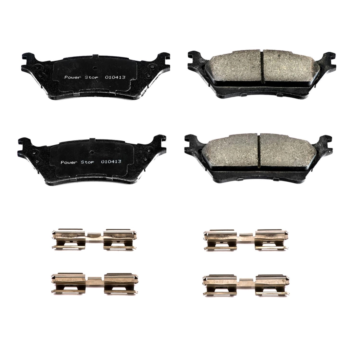 PowerStop 17-1602 Rear Z17 Evolution Plus Disc Brake Pad Set with Hardware Kit for 2012-2020 Ford F150