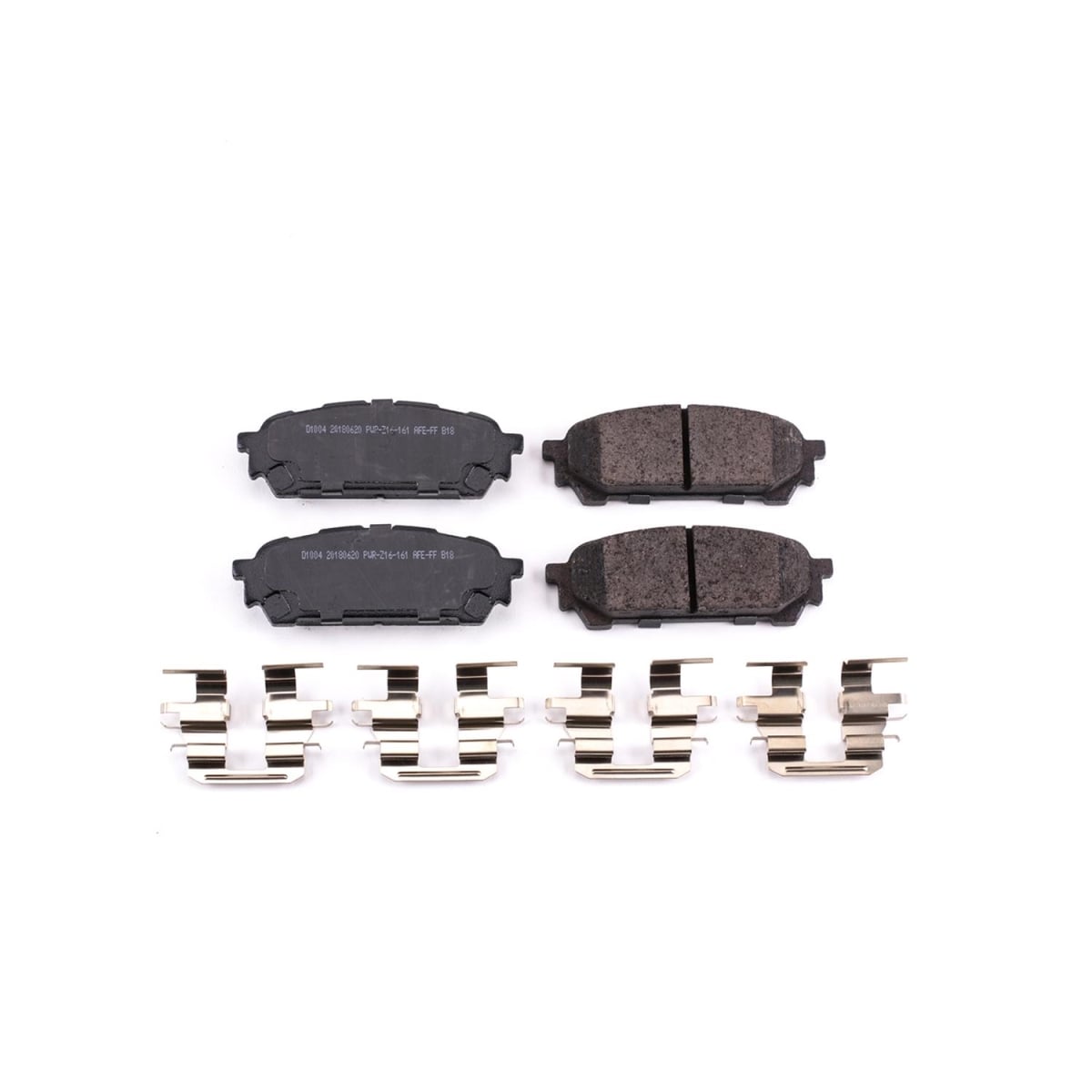 PowerStop 17-1004 Rear Z17 Evolution Plus Disc Brake Pad Set with Hardware Kit for 2003-2008 Subaru Forester