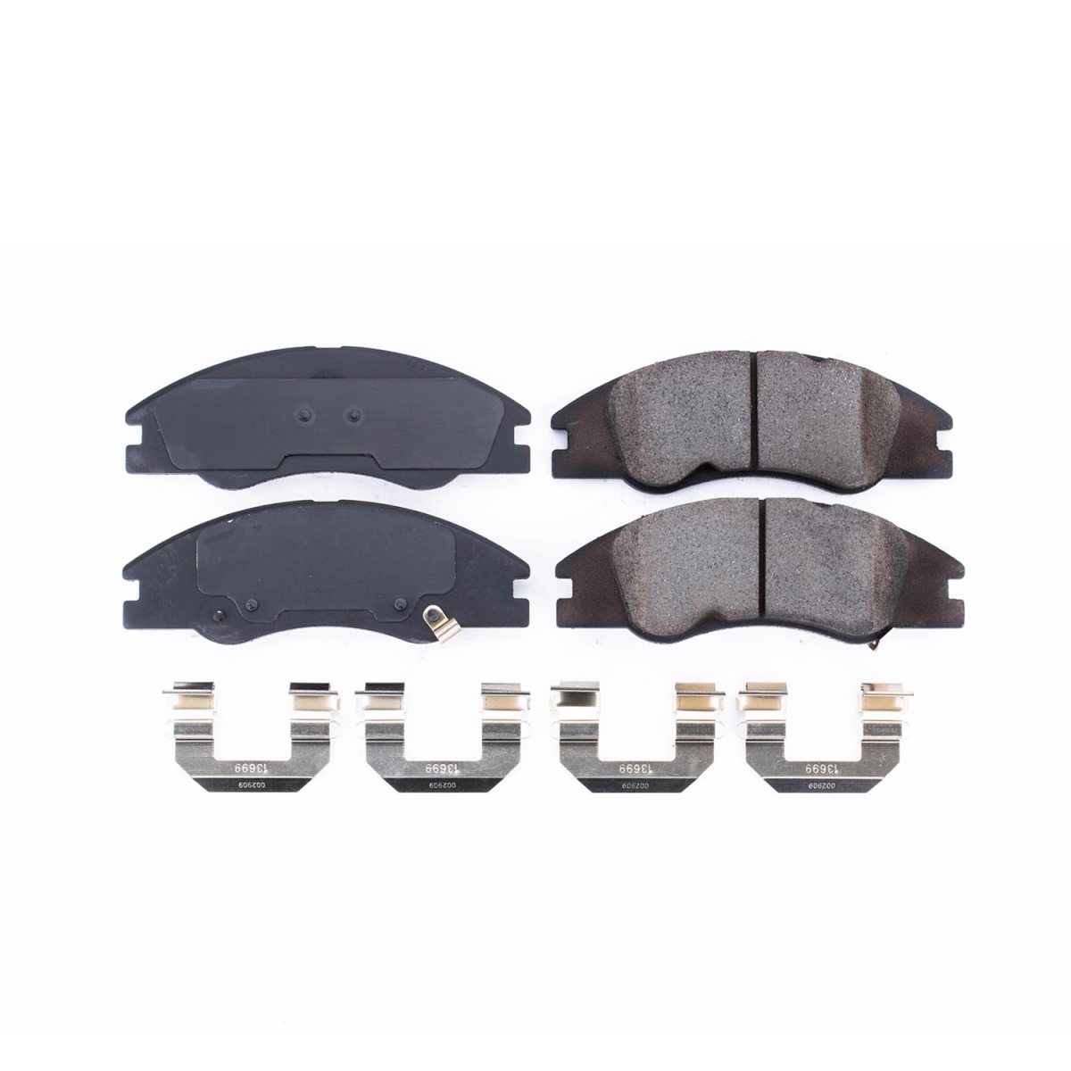 PowerStop 17-1074 Front Z17 Evolution Plus Disc Brake Pad Set with Hardware Kit for 2005-2009 Kia Spectra