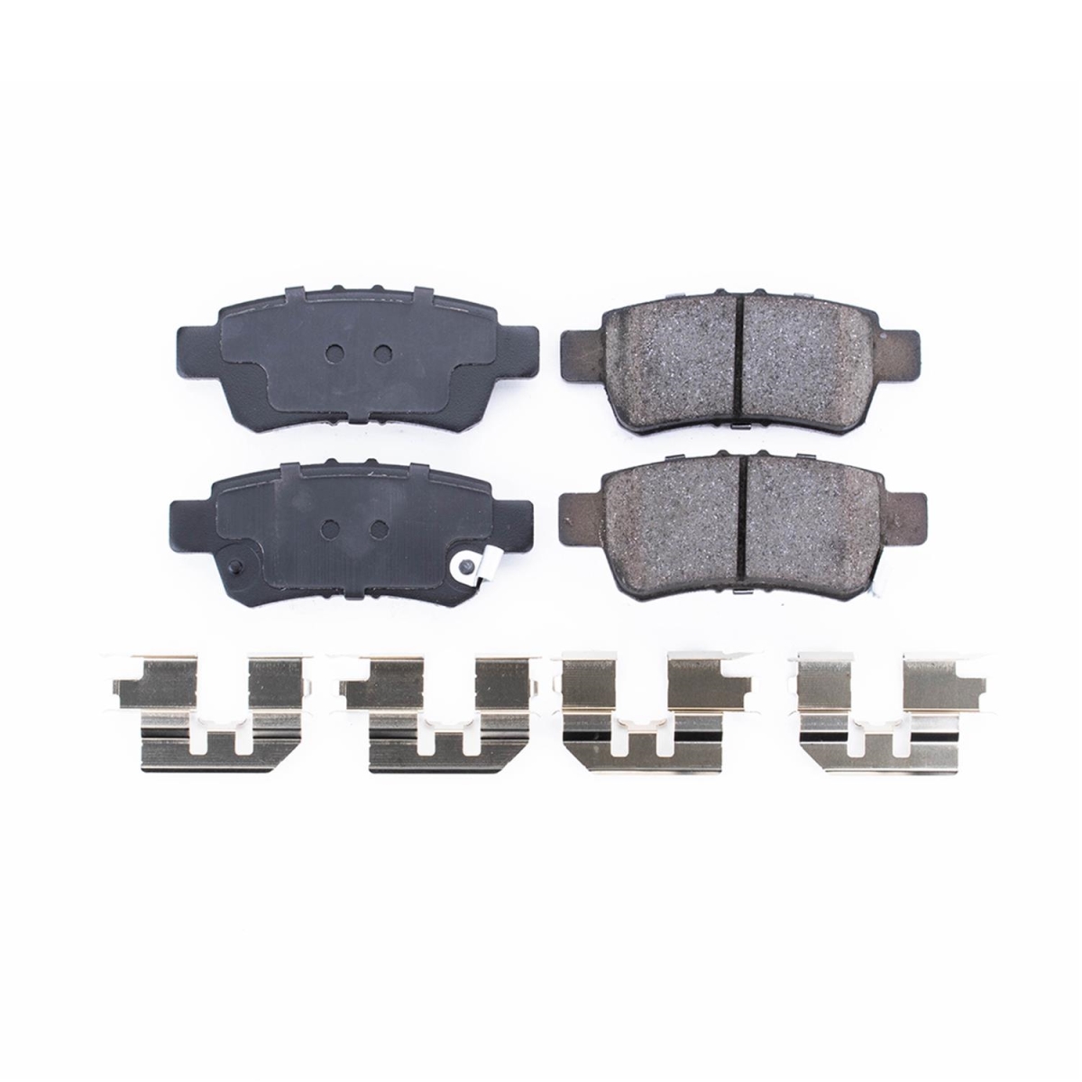PowerStop 17-1088 Rear Z17 Evolution Plus Disc Brake Pad Set with Hardware Kit for 2005-2010 Honda Odyssey