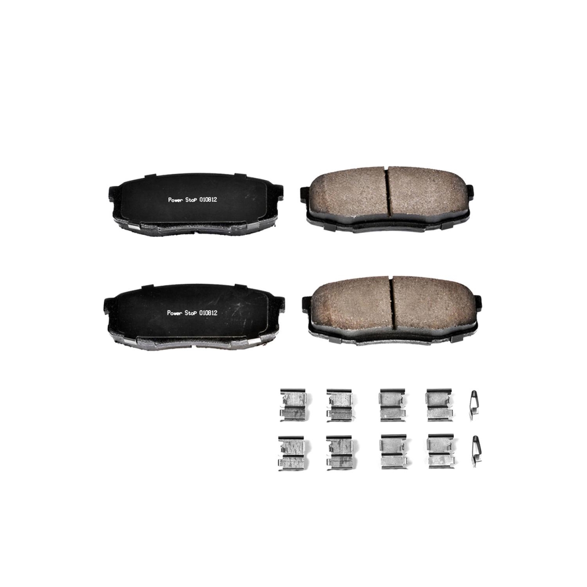 PowerStop 17-1304 Rear Z17 Evolution Plus Disc Brake Pad Set with Hardware Kit for 2007-2021 Toyota Tundra
