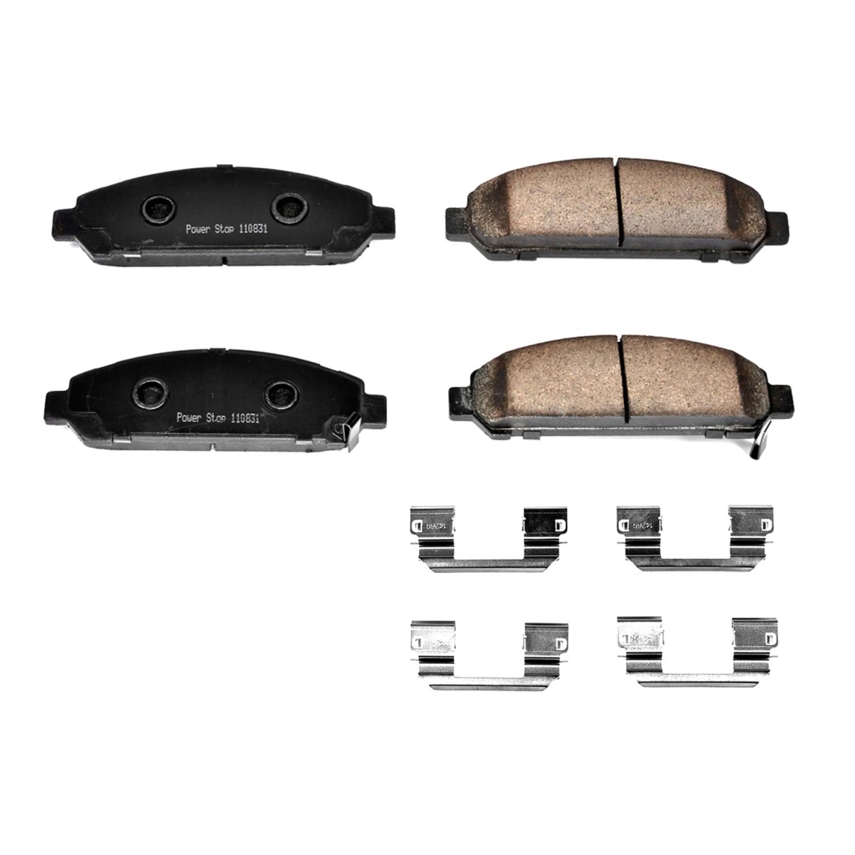 PowerStop 17-1401 Front Z17 Evolution Plus Disc Brake Pad Set with Hardware Kit for 2009-2016 Toyota Venza