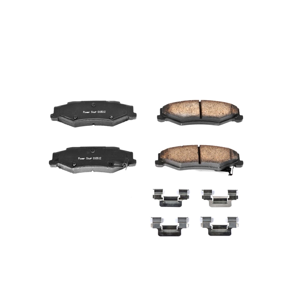 PowerStop 17-732 Rear Z17 Evolution Plus Disc Brake Pad Set with Hardware Kit for 1997-2013 Chevrolet Corvette