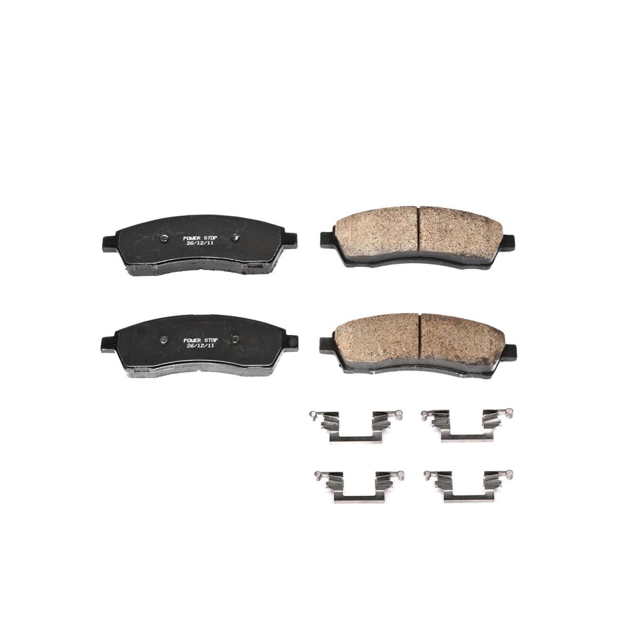 PowerStop 17-757 Rear Z17 Evolution Plus Disc Brake Pad Set with Hardware Kit for 1999-2004 Ford F250 Super Duty