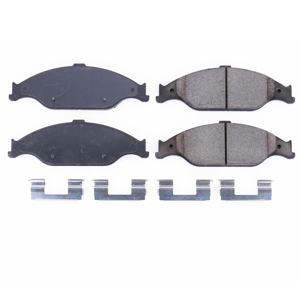 PowerStop 17-804 Front Z17 Evolution Plus Disc Brake Pad Set with Hardware Kit for 1999-2004 Ford Mustang
